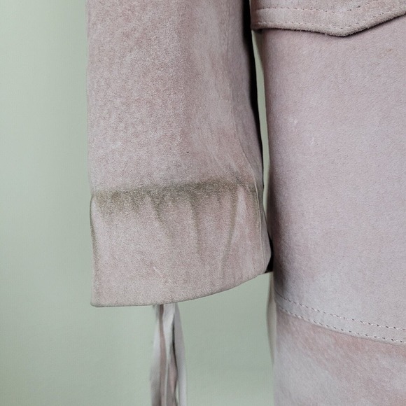 [SOLD]Western Jacket W 12 Pink Suede Leather Fringe Cowgirl 80s Rodeo Cowboy - Picture 8 of 10